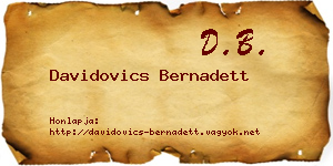 Davidovics Bernadett névjegykártya
